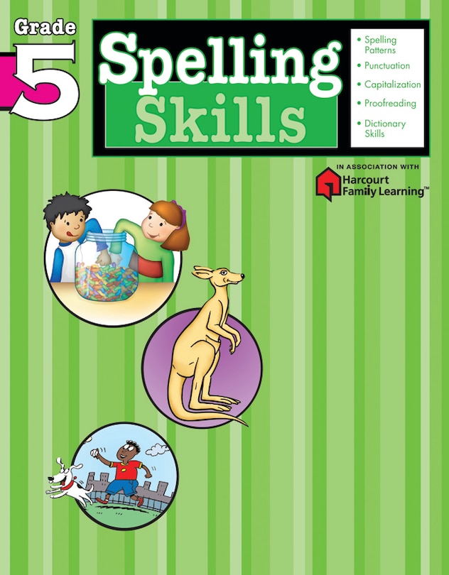 Front cover_Spelling Skills: Grade 5 (flash Kids Harcourt Family Learning)