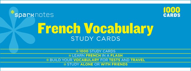 French Vocabulary Sparknotes Study Cards