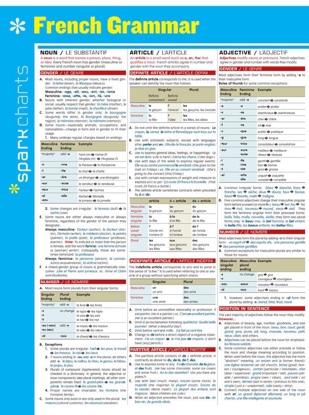 French Grammar Sparkcharts