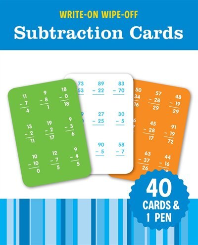 Write-on Wipe-off Subtraction Cards