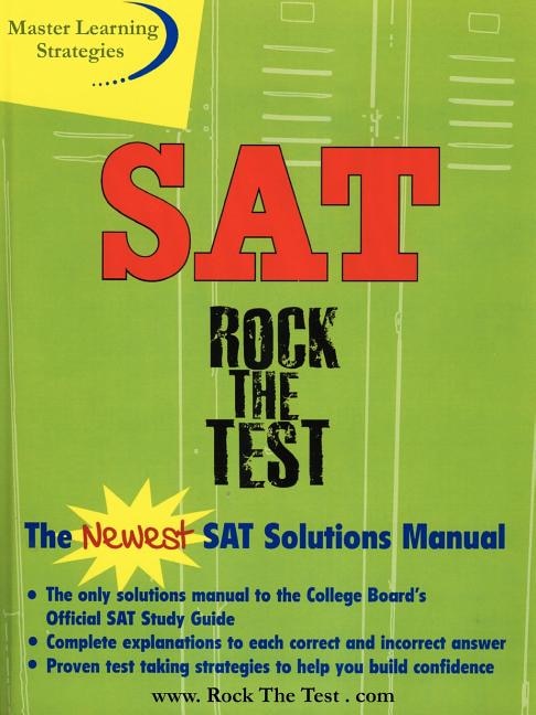 Front cover_The New Sat Solutions Manual To The College Board's Official Study Guide
