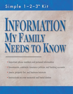 Front cover_Information My Family Needs to Know (Folder - Simple 1-2-3 Kit)