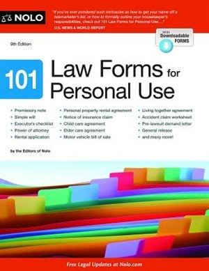 Front cover_101 Law Forms For Personal Use