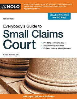 Front cover_Everybody's Guide To Small Claims Court