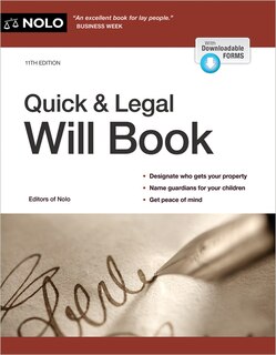 Front cover_Quick & Legal Will Book