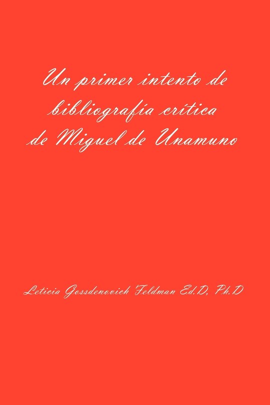 Front cover_Un Primer Intento de Bibliografia Critica de Miguel de Unamuno