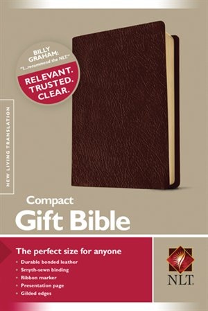 Front cover_Compact Gift Bible NLT (Bonded Leather, Burgundy/maroon)