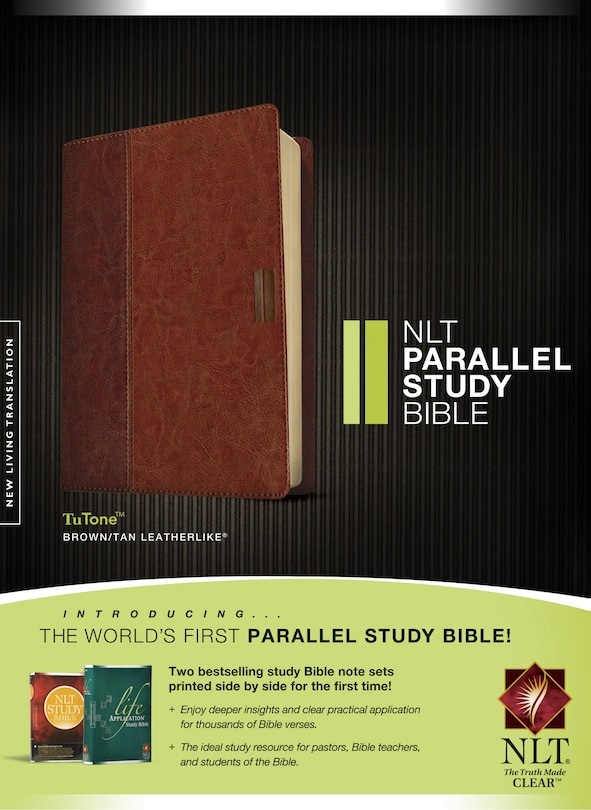 Couverture_Nlt Parallel Study Bible, Tutone (leatherlike, Brown/tan, Indexed)