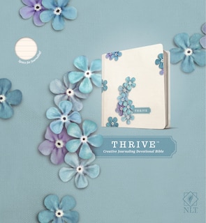 Front cover_NLT THRIVE Creative Journaling Devotional Bible (Hardcover, Sky Blue)