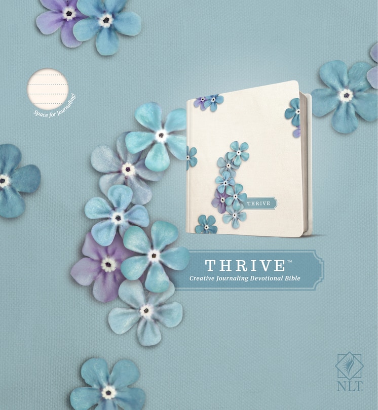 Front cover_NLT THRIVE Creative Journaling Devotional Bible (Hardcover, Sky Blue)