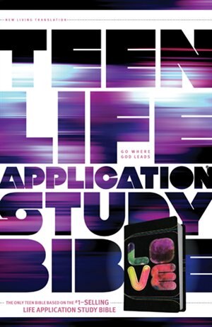 Couverture_Teen Life Application Study Bible Nlt Love (leatherlike, Black/tie Dye)