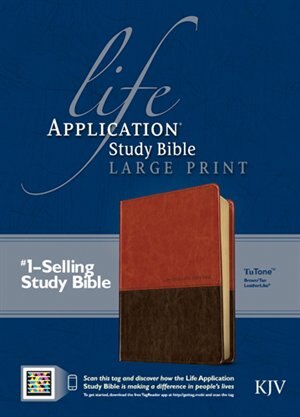 Kjv Life Application Study Bible, Second Edition, Large Print, Tutone (red Letter, Leatherlike, Brown/tan, Indexed)