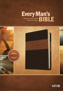 Couverture_Every Man's Bible Niv, Deluxe Heritage Edition, Tutone (leatherlike, Brown/tan)