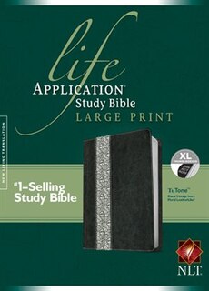 Nlt Life Application Study Bible, Second Edition, Large Print, Floral Tutone (red Letter, Leatherlike, Black/vintage Ivory Floral, Indexed)