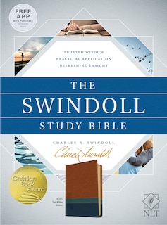 Couverture_The Swindoll Study Bible NLT, TuTone (LeatherLike, Brown/Teal/Blue)