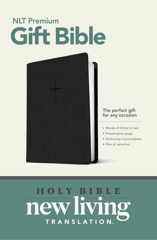 Front cover_Premium Gift Bible NLT (LeatherLike, Classic Black, Red Letter)