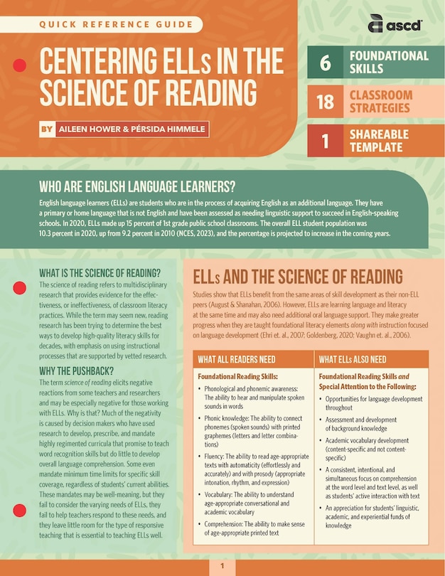 Front cover_Centering Ells in the Science of Reading (Quick Reference Guide)