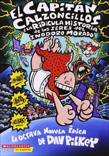 Couverture_El Capitan Calzoncillos y la Ridicula Historia de los Seres del Inodoro Morado