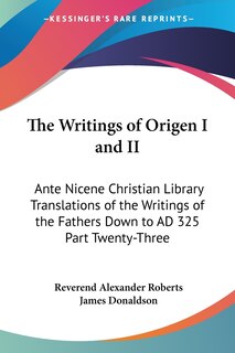 Front cover_The Writings of Origen I and II