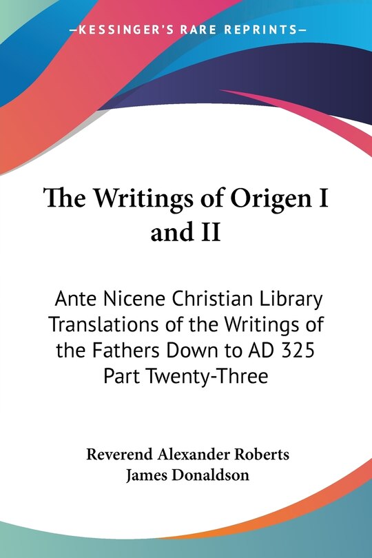 Front cover_The Writings of Origen I and II
