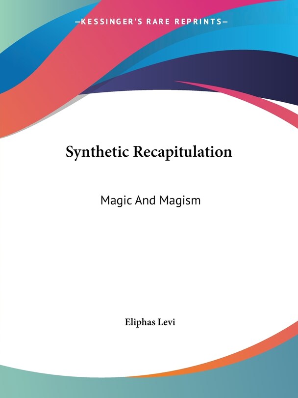 Front cover_Synthetic Recapitulation