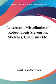 Front cover_Letters and Miscellanies of Robert Louis Stevenson