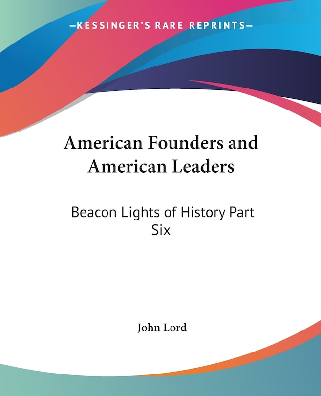 Front cover_American Founders and American Leaders