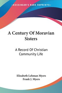 Couverture_A Century Of Moravian Sisters
