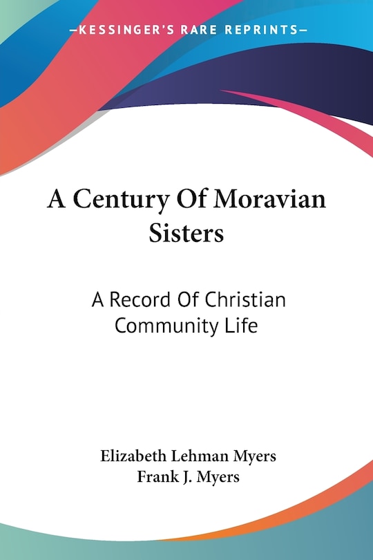 Couverture_A Century Of Moravian Sisters
