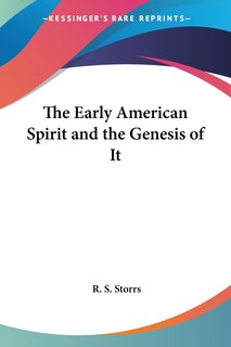 Front cover_The Early American Spirit and the Genesis of It