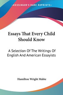 Couverture_Essays That Every Child Should Know