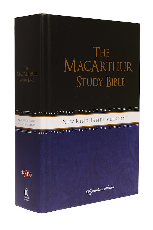 Front cover_Nkjv, The Macarthur Study Bible, Large Print, Hardcover, Thumb  Indexed