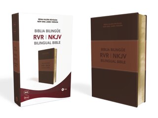 Front cover_NKJV/RVR, Bilingual Bible, Leathersoft, Brown / NKJV/RVR Biblia Bilingüe, Leathersoft, Café
