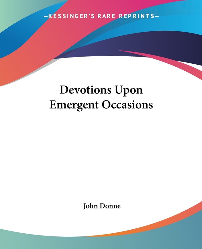 Front cover_Devotions Upon Emergent Occasions