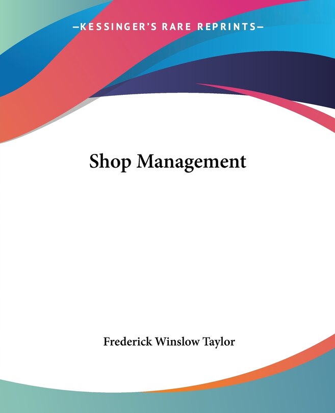 Front cover_Shop Management
