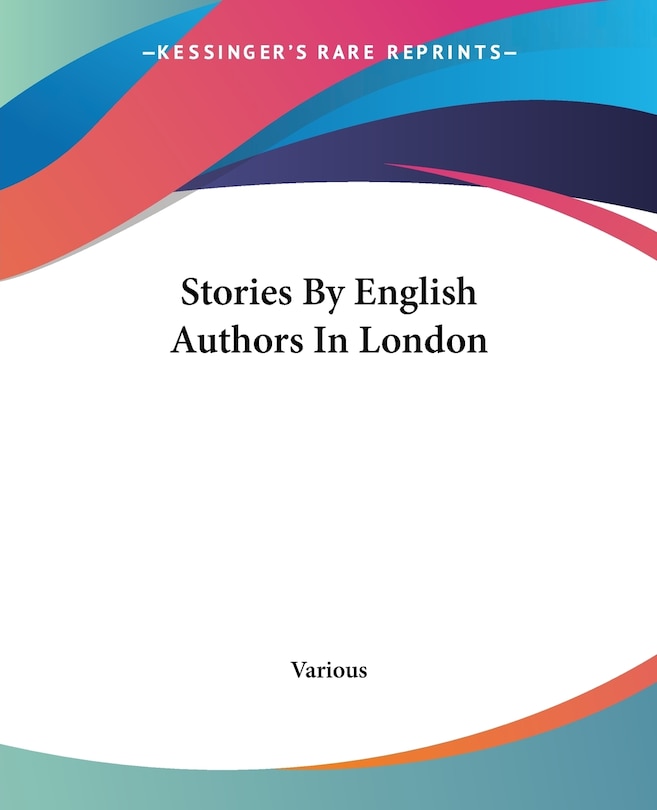 Couverture_Stories By English Authors In London