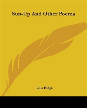 Couverture_Sun-up And Other Poems