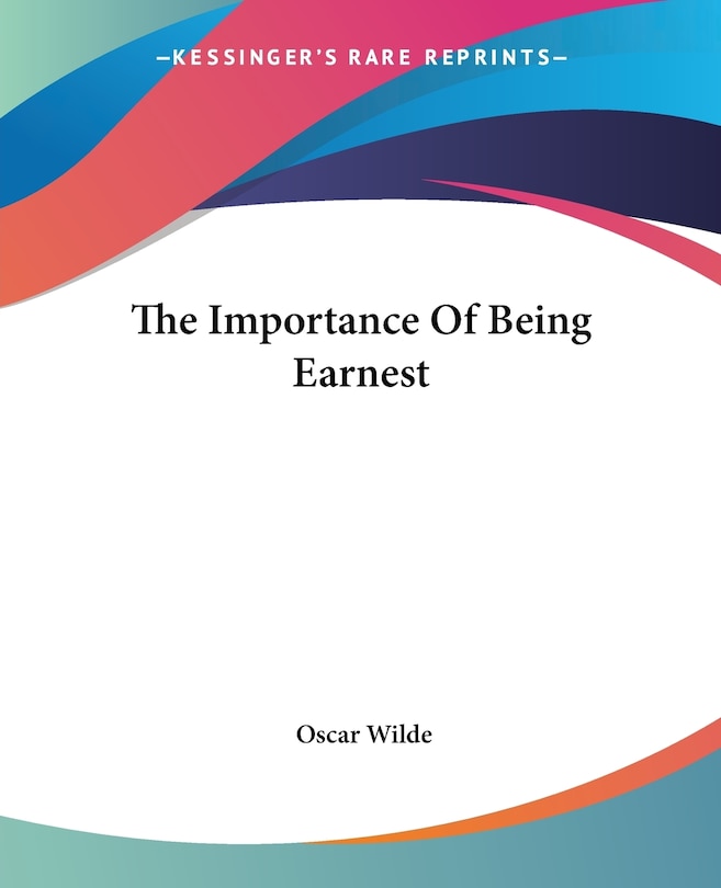 Front cover_The Importance Of Being Earnest