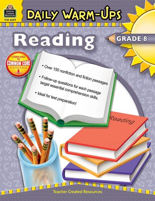 Front cover_Daily Warm-Ups: Reading Grade 8