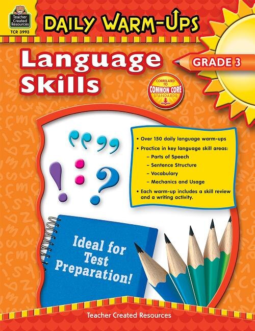 Front cover_Daily Warm-Ups: Language Skills Grade 3