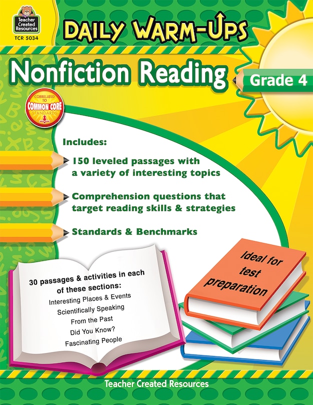 Front cover_Daily Warm-Ups: Nonfiction Reading Grd 4