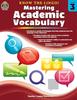 Front cover_Know the Lingo! Mastering Academic Vocabulary (Gr. 3)