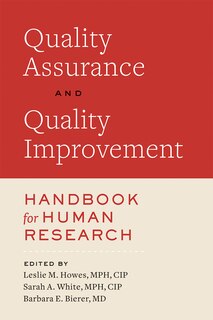 Front cover_Quality Assurance and Quality Improvement Handbook for Human Research