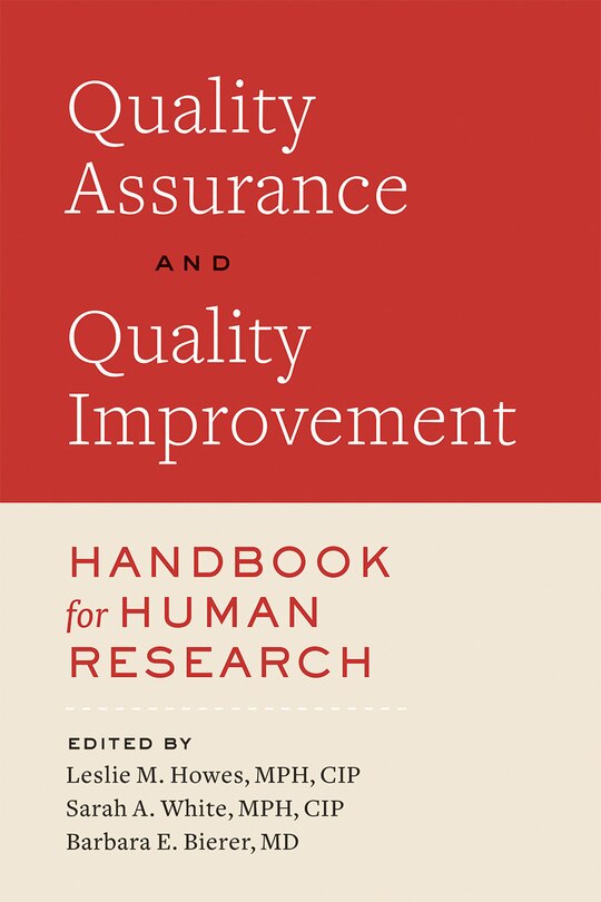 Front cover_Quality Assurance and Quality Improvement Handbook for Human Research