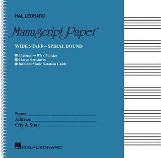 Couverture_Wide Staff Wirebound Manuscript Paper (aqua Cover)