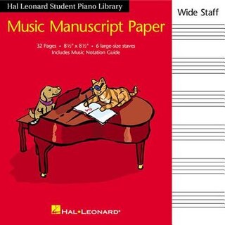 Front cover_Hal Leonard Student Piano Library Music Manuscript Paper - Wide Staff