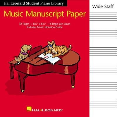 Front cover_Hal Leonard Student Piano Library Music Manuscript Paper - Wide Staff