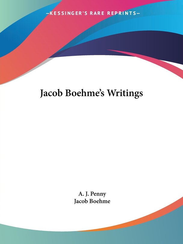 Front cover_Jacob Boehme's Writings