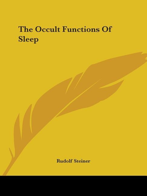 Couverture_The Occult Functions Of Sleep