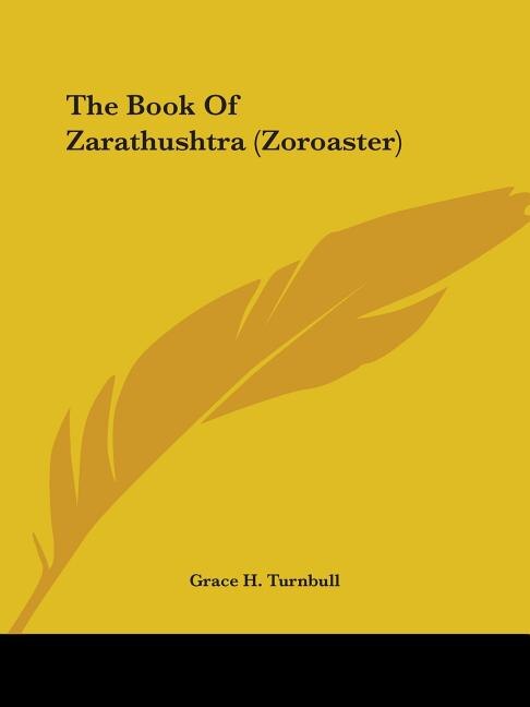 Front cover_The Book Of Zarathushtra (zoroaster)